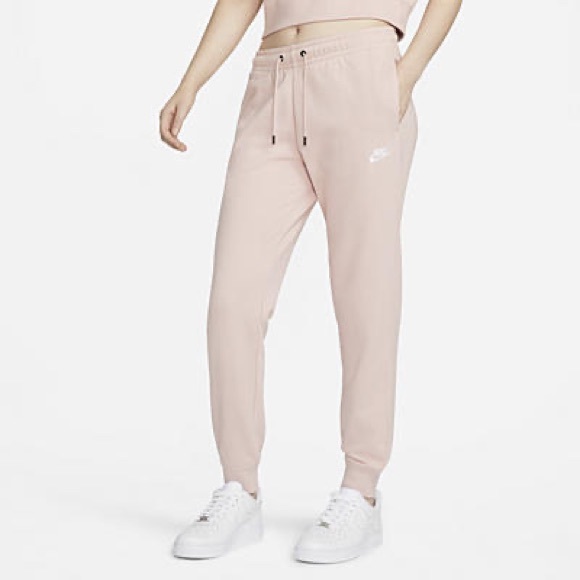 Nike Pants - NIKE Pink Oxford Essential Sportswear Fleece Pants